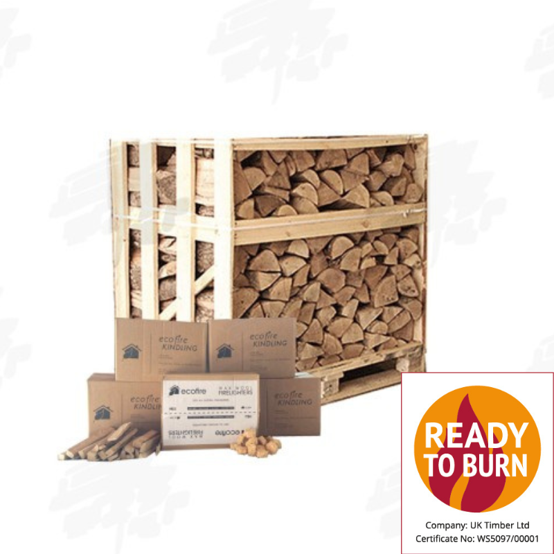 Crate Of Kiln-Dried Oak Hardwood Firewood